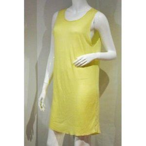 JUST FEMALE Copenhagen Back Button YELLOW Long MOSS TOP Rayon / Silk S $140